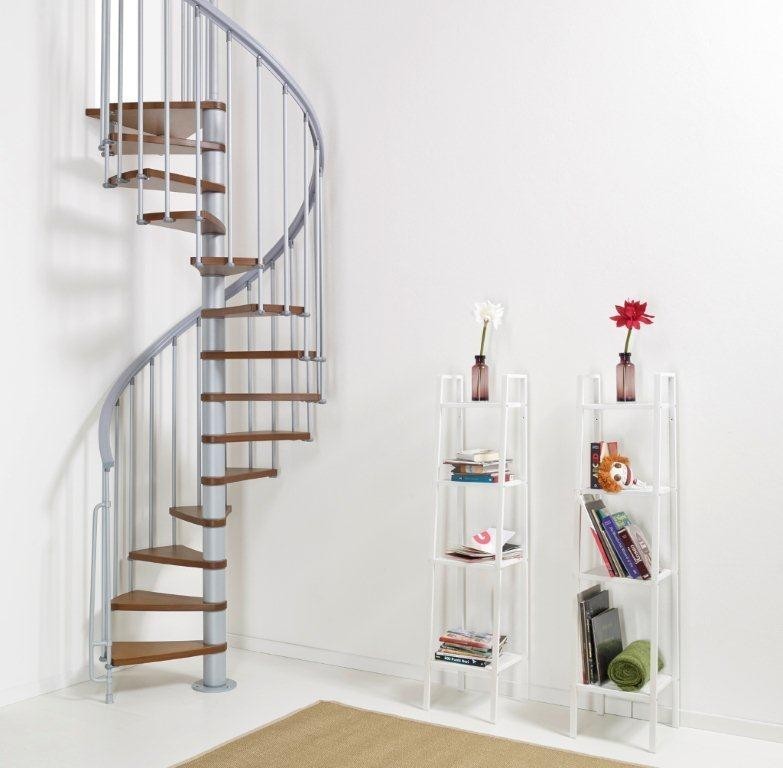 Space Saving Spiral Staircase Type, Metal Spiral Staircase Bookcase